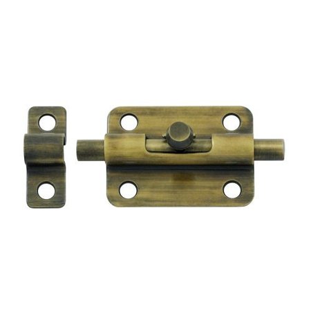 DELTANA Barrel Door Bolt Antique Brass, 10PK 3BBU5-XCP10